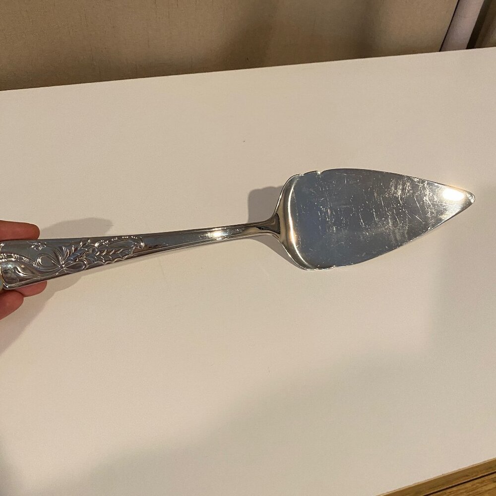 Lenox‎ Stainless Steel Cake Server 12" Elegant Etched Floral Handle